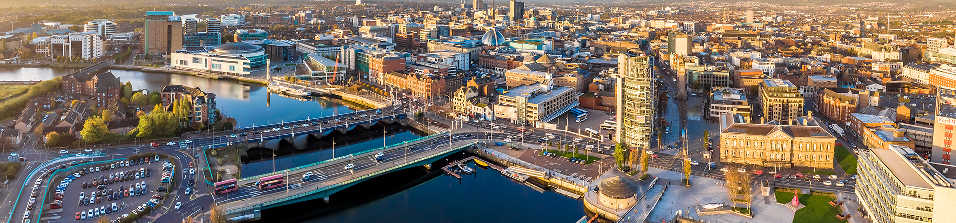 aerial shot of belfast