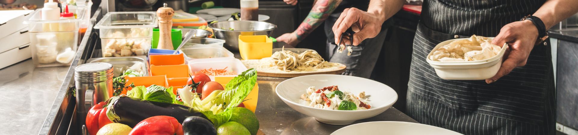 Chefs preparing food