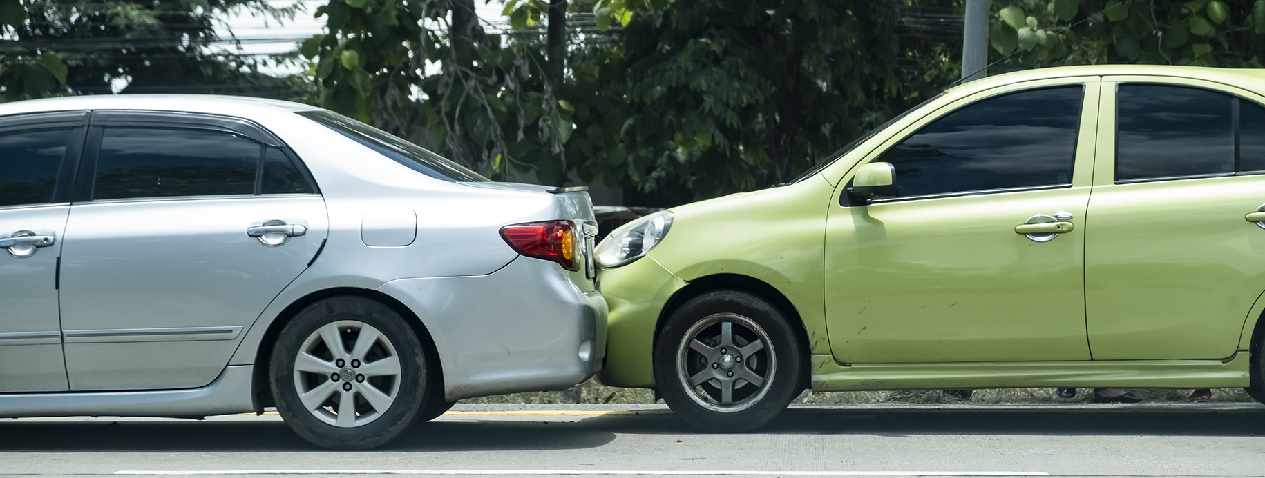 Two cars crushing